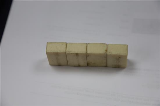 A Chinese mahjong set with lacquer case, Not Ivory but Ivorine